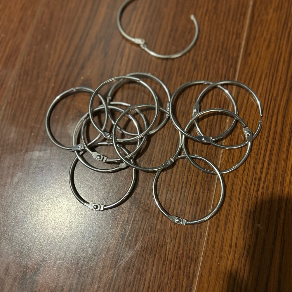 Silver Hoop Curtain Rings (12) - Picture 3 of 3